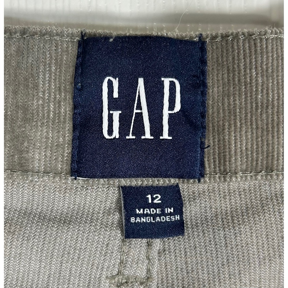 Gap Womens Olive Corduroy Raw Hem Shorts Size 12 Mid Rise 5 Pocket Utility - Picture 5 of 8